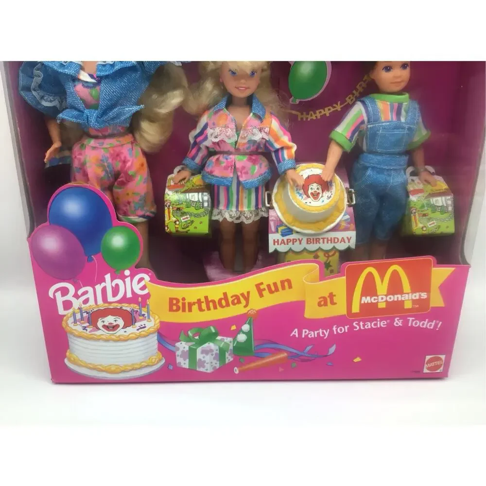 Barbie Birthday Fun At McDonalds Gift Set 1993 Mattel 11589 Stacie Todd NIB New